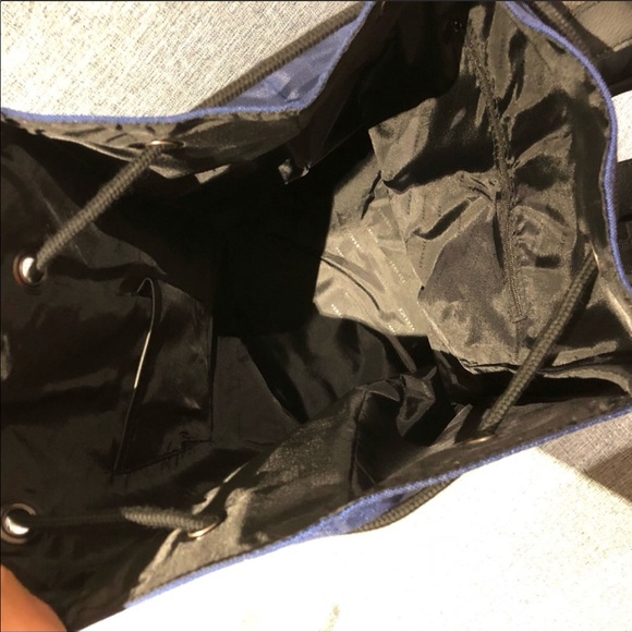 Versace backpack satin new blue black bag - Picture 6 of 7